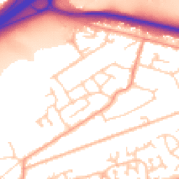 Daytime road noise heatmap for GU18 5TX