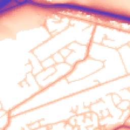 Daytime road noise heatmap for GU18 5TY