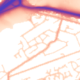 Daytime road noise heatmap for GU18 5TZ