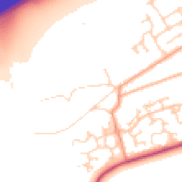 Daytime road noise heatmap for GU18 5YE