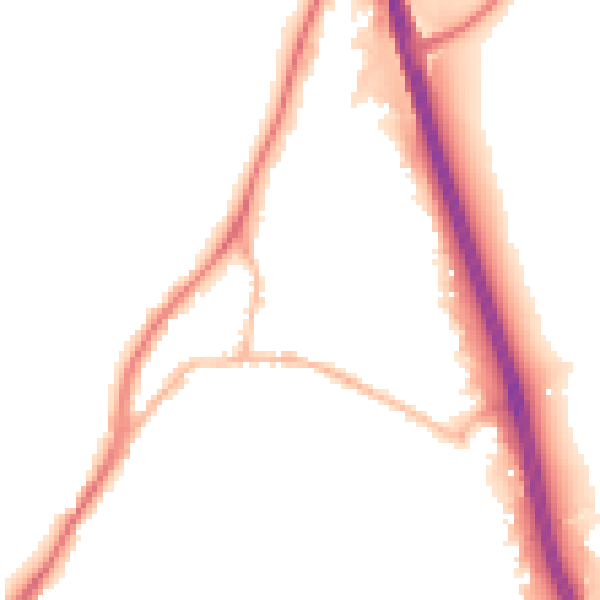 Night-time road noise heatmap for GU19 5AJ