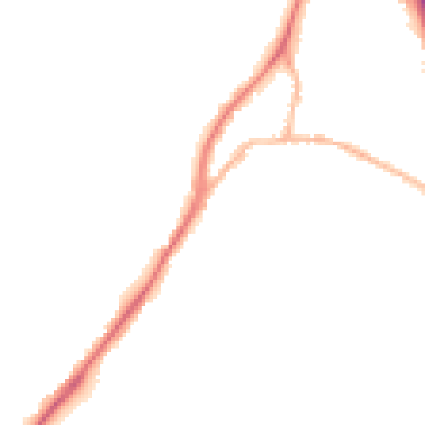 Night-time road noise heatmap for GU19 5AN