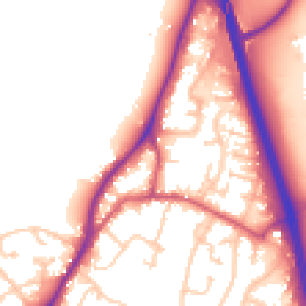 Daytime road noise heatmap for GU19 5AR