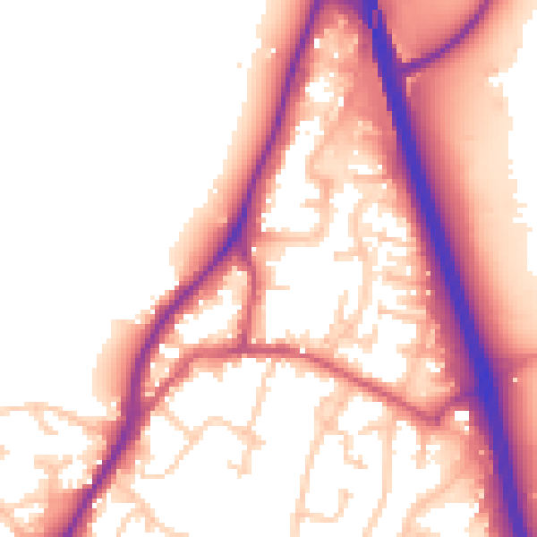 Daytime road noise heatmap for GU19 5AT