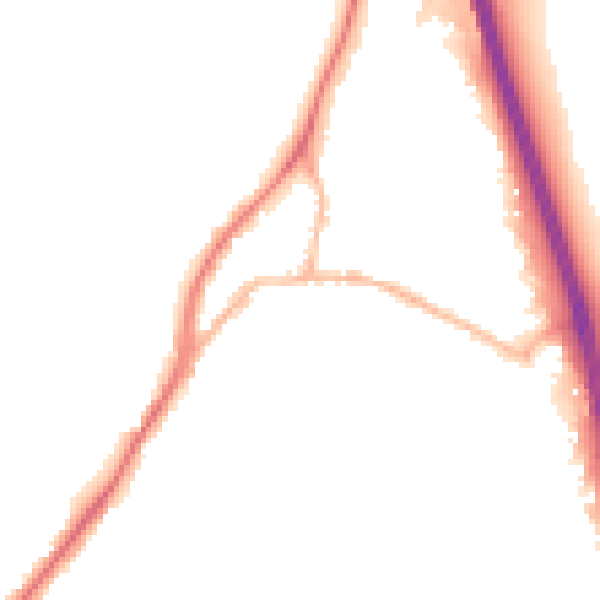 Night-time road noise heatmap for GU19 5AY