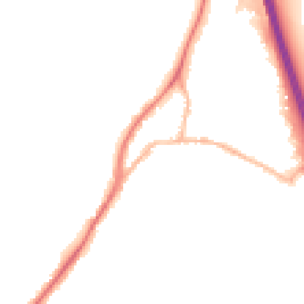 Night-time road noise heatmap for GU19 5AZ