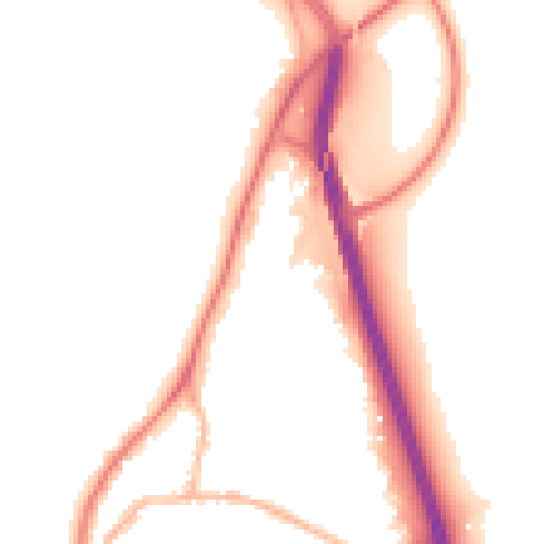 Night-time road noise heatmap for GU19 5BS