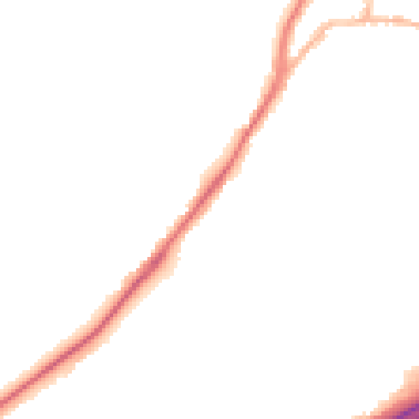 Night-time road noise heatmap for GU19 5DA
