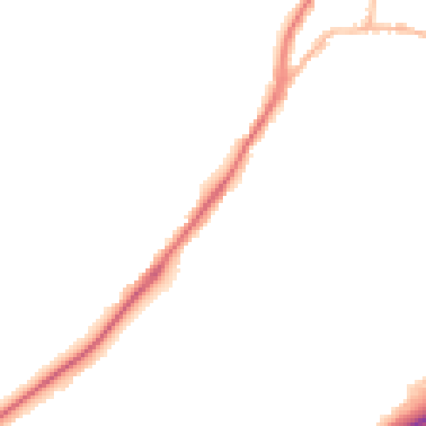 Night-time road noise heatmap for GU19 5DD