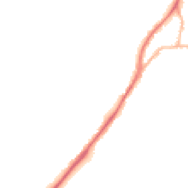 Night-time road noise heatmap for GU19 5DP