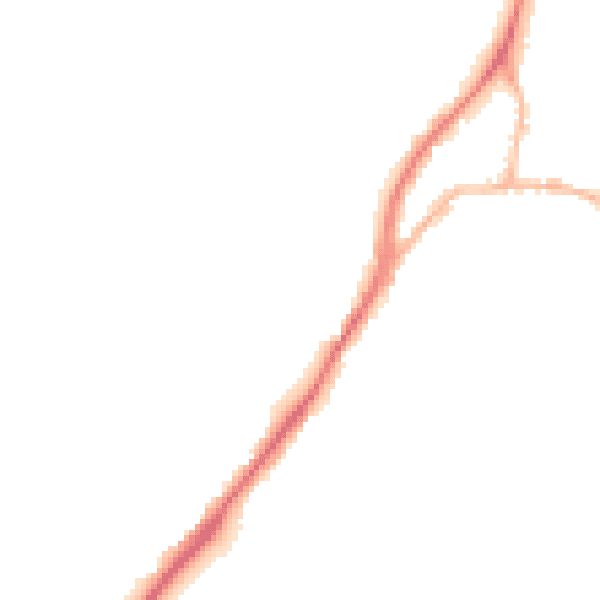 Night-time road noise heatmap for GU19 5DR