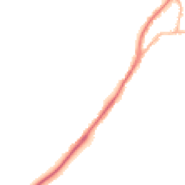 Night-time road noise heatmap for GU19 5DX