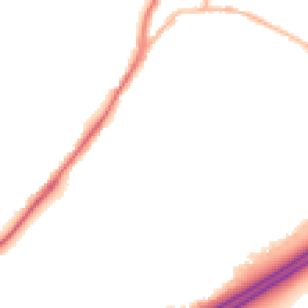 Night-time road noise heatmap for GU19 5FT