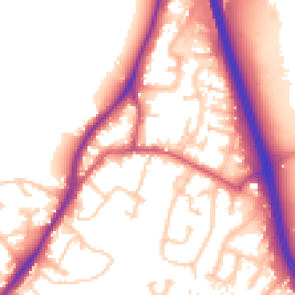 Daytime road noise heatmap for GU19 5JJ