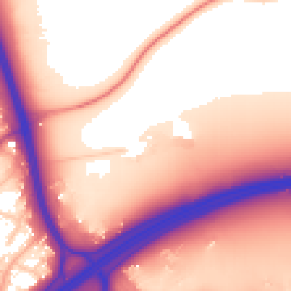 Daytime road noise heatmap for GU19 5NN