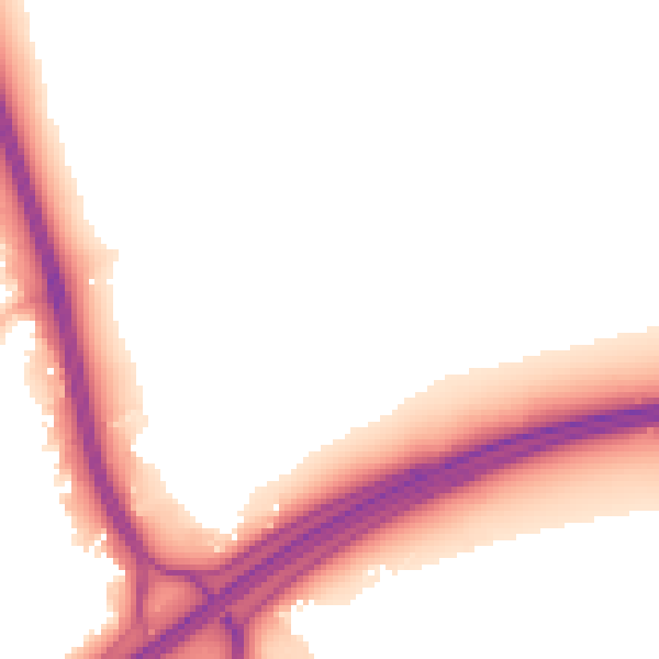 Night-time road noise heatmap for GU19 5NN