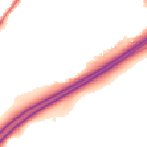 Night-time road noise heatmap for GU19 5QL