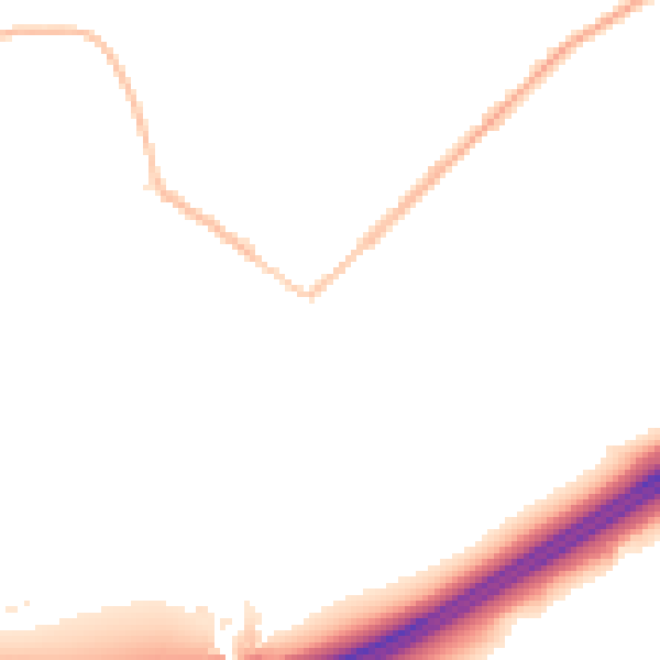 Night-time road noise heatmap for GU20 6AG