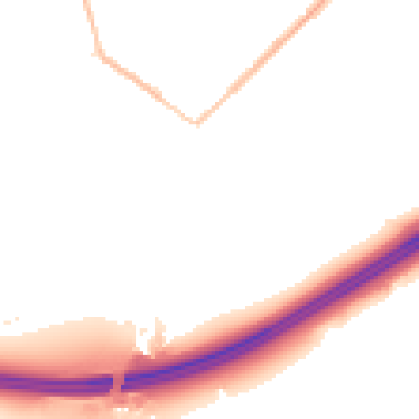 Night-time road noise heatmap for GU20 6AJ