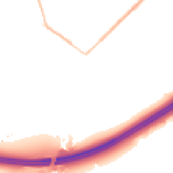 Night-time road noise heatmap for GU20 6AL