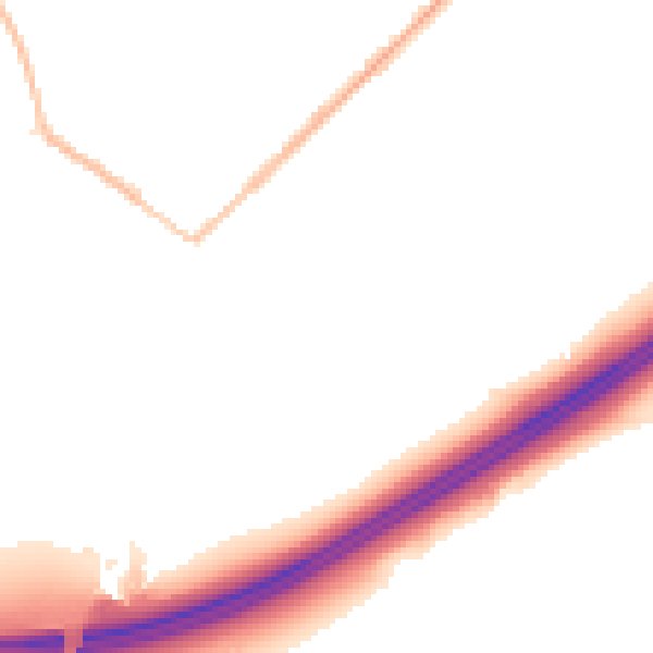 Night-time road noise heatmap for GU20 6AN