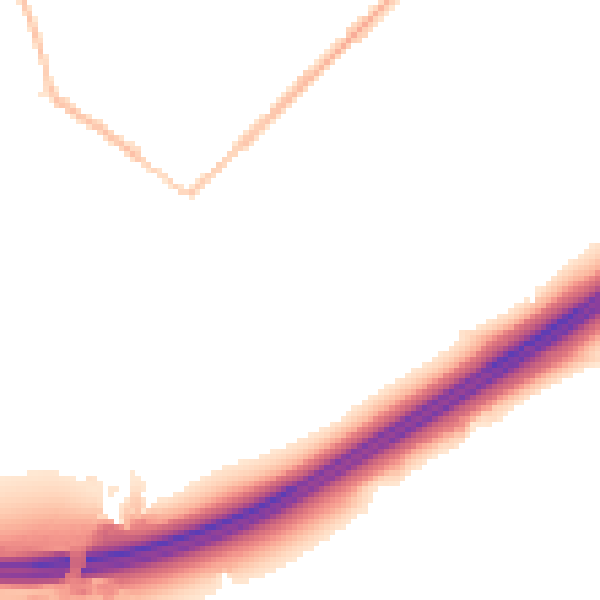 Night-time road noise heatmap for GU20 6AP