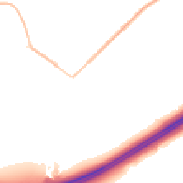 Night-time road noise heatmap for GU20 6AQ