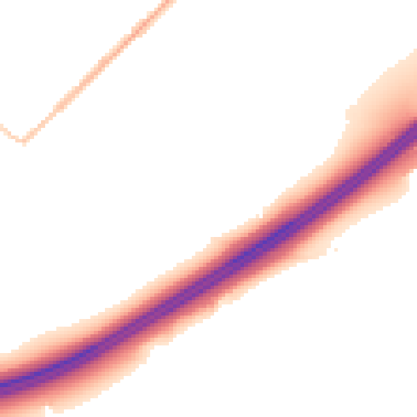 Night-time road noise heatmap for GU20 6AS