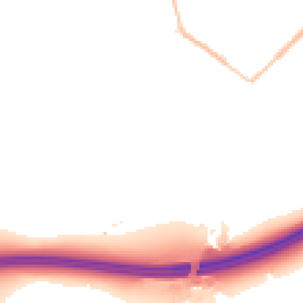 Night-time road noise heatmap for GU20 6BS
