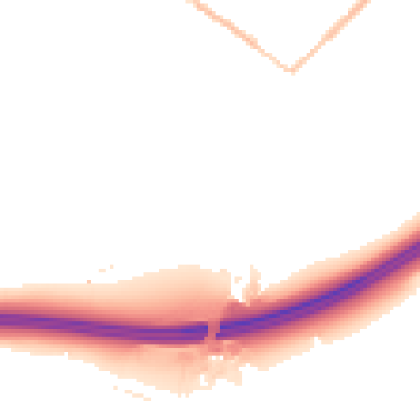 Night-time road noise heatmap for GU20 6BT