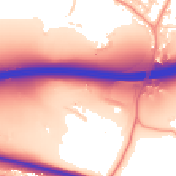 Daytime road noise heatmap for GU20 6BX