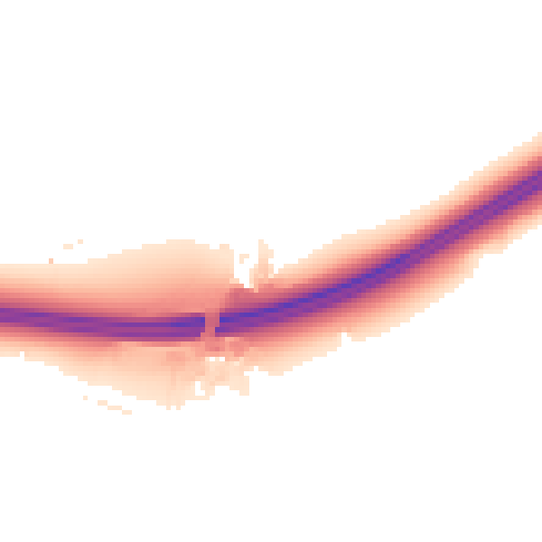 Night-time road noise heatmap for GU20 6BZ