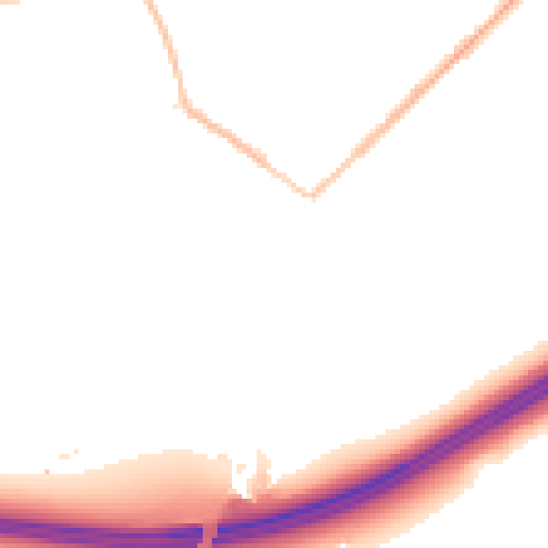 Night-time road noise heatmap for GU20 6DH