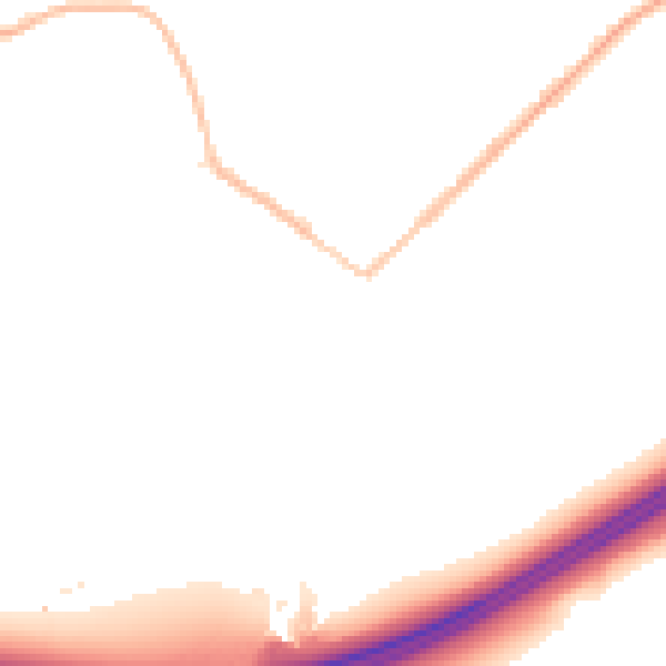 Night-time road noise heatmap for GU20 6DJ