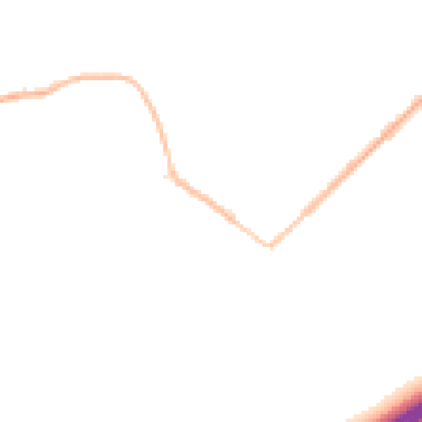 Night-time road noise heatmap for GU20 6DL