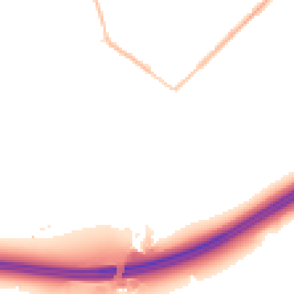 Night-time road noise heatmap for GU20 6DQ