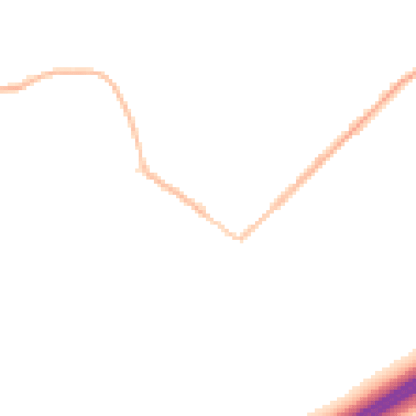 Night-time road noise heatmap for GU20 6DX