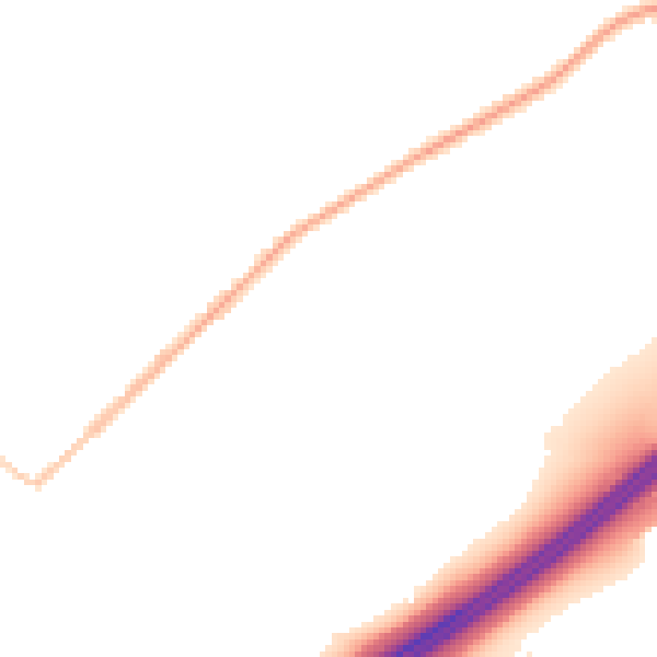 Night-time road noise heatmap for GU20 6JA