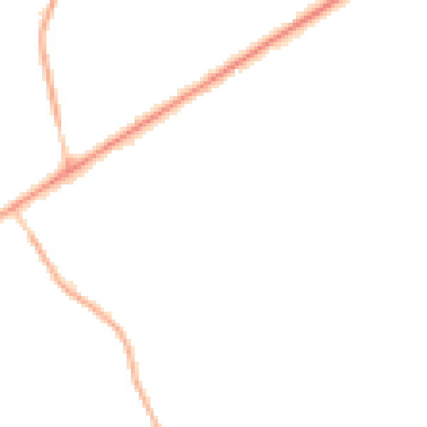 Night-time road noise heatmap for GU20 6JL
