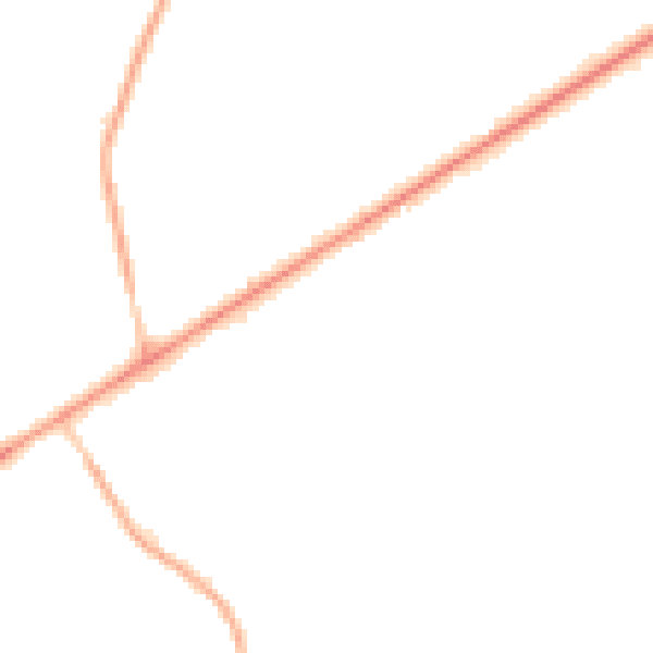 Night-time road noise heatmap for GU20 6JN