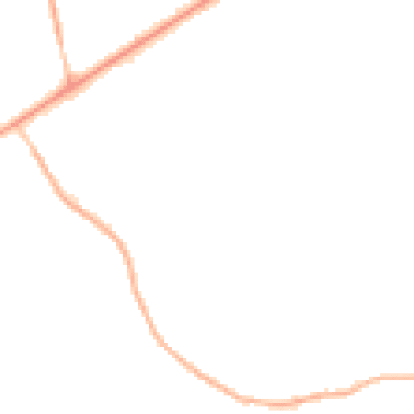 Night-time road noise heatmap for GU20 6JZ