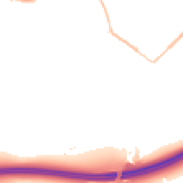 Night-time road noise heatmap for GU20 6QB