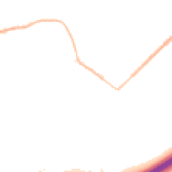 Night-time road noise heatmap for GU20 6QJ