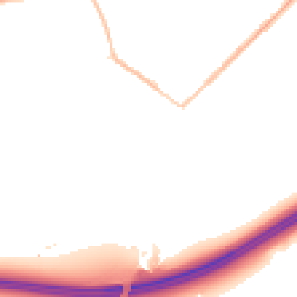 Night-time road noise heatmap for GU20 6QN