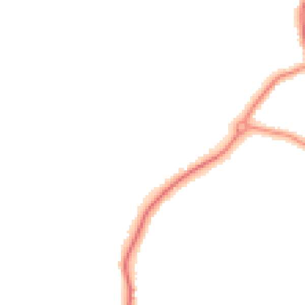Night-time road noise heatmap for GU22 0AE