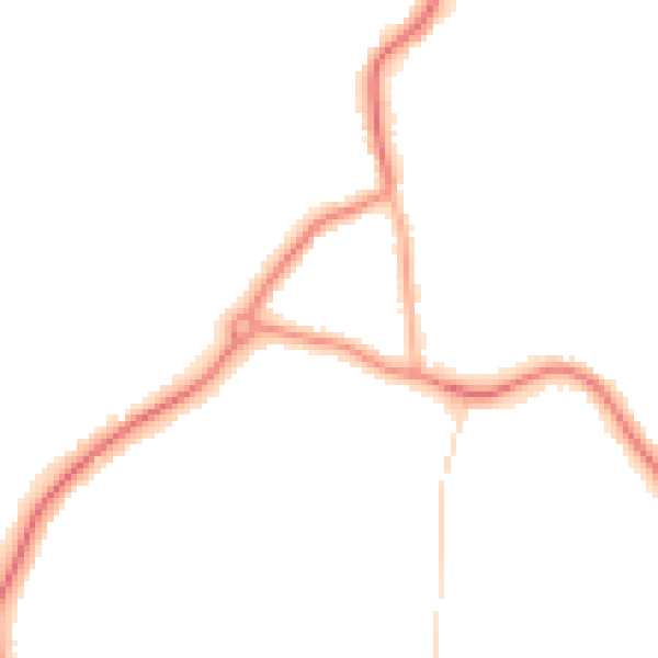 Night-time road noise heatmap for GU22 0AH