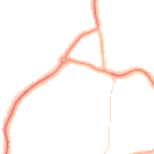 Night-time road noise heatmap for GU22 0AJ