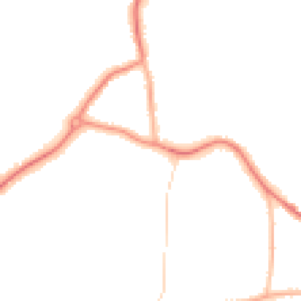 Night-time road noise heatmap for GU22 0AL
