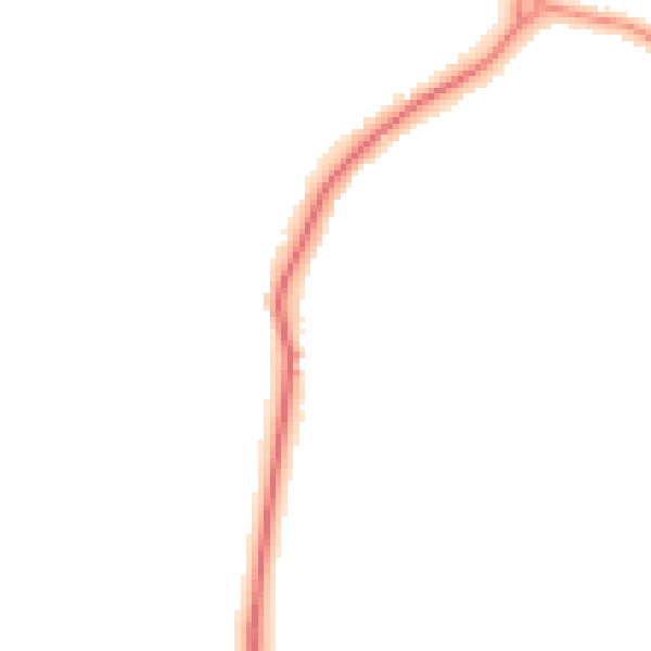 Night-time road noise heatmap for GU22 0AZ