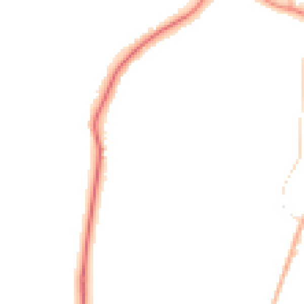 Night-time road noise heatmap for GU22 0BA